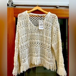 Zara pullover sweater. NWT, ivory color.